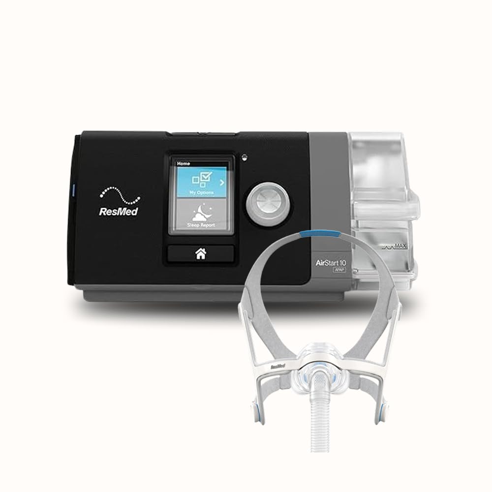 AirStart 10 CPAP Machine Combo with Mask | Auto-Adjusting Pressure, Heated Humidifier & Quiet Operation for Sleep Apnea Therapy by Apollo Homecare (AirFit N20 Medium)-picture-16