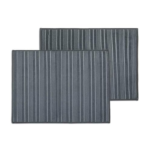KitchenAid Drying Mats, 71 cm x 43.5 cm, Set of 2, Charcoal Grey