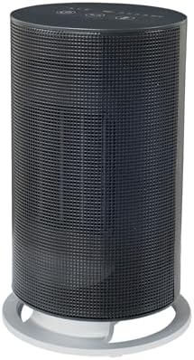 （01:30時点） [山善] ヒーター セラミックヒーター 小型 スリム 足元 左右首振り 温度センサー 温風3段階切替 1200W 転倒オフスイッチ トイレ 脱衣所 ブラック DSF-MR12(B)