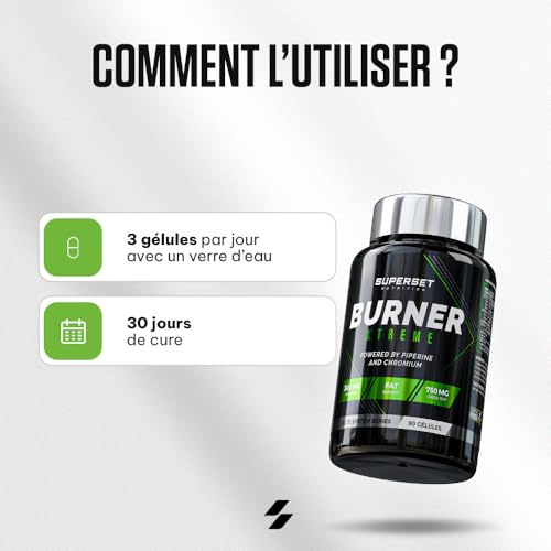 Superset Nutrition | Burner Xtreme (90 Caps) | Brûleurs de Graisse | Brûleur de graisses pour booster ta sèche – Image 4