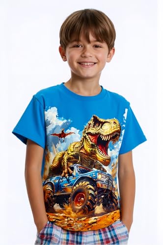 Image of Frogwill Boys Girls Shirts 3D Graphic T-Shirt Neon Clothes Short Sleeve Animal Print Tee 5-13 Years