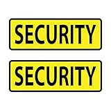 Security Officers Magnetic Signs for Vehicles Trucks, SUV and Cars, Rover, Patrol Security 18'×6' 2-Pack (Black & Yellow)
