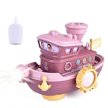 INAYAT Universal Wheel Spray Steam Boat Vehicle Toy for Kids, Boys, Girls with Music, Light and Bump & Go Mode