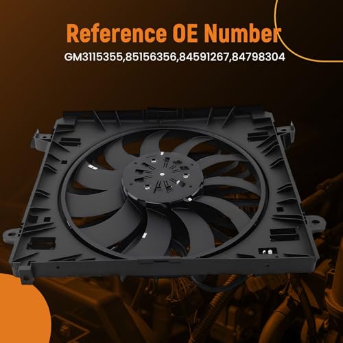Image of maXpeedingrods Radiator Fan Assembly with Brushless Motor for Cadillac CT4 CT5 2020 2021 2022 2023, GM3115355 85156356 84591267
