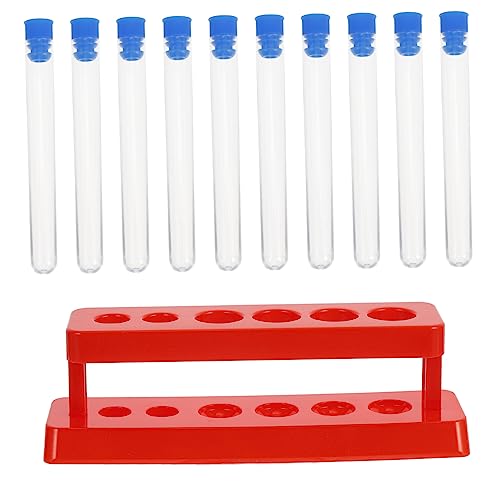 SOLUSTRE Cone Shaped Test Tube Plug Included Test Tube Rack Set for School Lab Home Classroom Research Institute