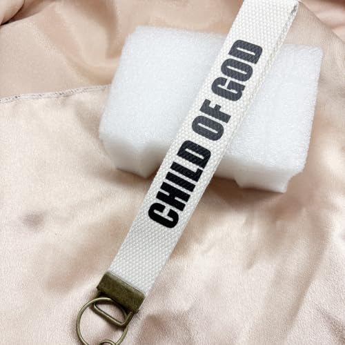 Image of Make Heaven Crowded Christian Keychain Cotton Wristlet Keychain Bronze Key Fob Soft Car Keychain Wristlet