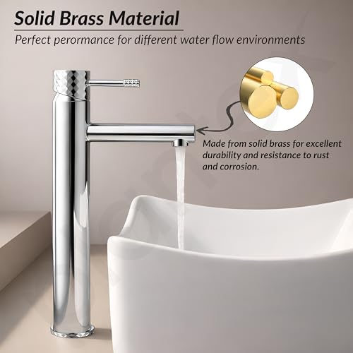 Image of Plantex Wash Basin Mixer Tap /Pure Brass Tap Handle and 304 Grade Stainless Steel Body /Hot & Cold Basin Mixer /Pillar Spout for Wash Basin /Deck Mount - (8013-2, Chrome)