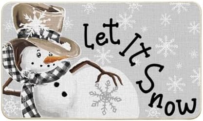 Amazon.com: Artoid Mode Grey Snowflakes Snowman Let It Snow Winter ...
