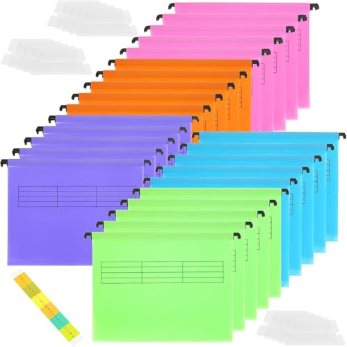 Dossiers Suspendus Plastique A4 MIVIDE solides à onglets pour un classement couleur efficace