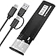 M.2 NVME Gehäuse, 10 Gbps SSD Gehäuse mit 2-in-1 Kabel, USB 3.2 Gen 2 NVME USB Adapter für NVMe PCIe M-Key/M+B Key, Aluminium M.2 SSD Adapter, Enclosure Werkzeuglos für NVME SSDs 2230/2242/2260/2280