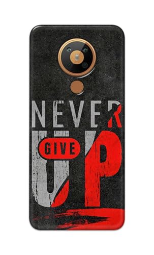 Image of Printed Hard Back Cover for Nokia 5.3 Back Cover (Never Give Up) -190724(DP)