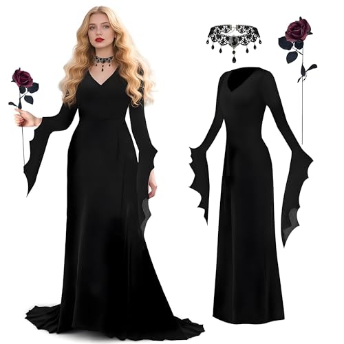Zophlly Damen Morticia Addams Kostüm (XL)