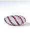 Aotiwe Anillos de Matrimonio para Mujer, Fashion Ring Set Silver Round with Ruby and Diamond 9K White Gold Size 7.5