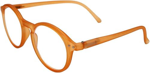 Calabria ZT-1662 Gafas de lectura redondas +2.50 Naranja Hombres Mujeres Moda Elegante Solo Power Readers Vintage Gafas TR90