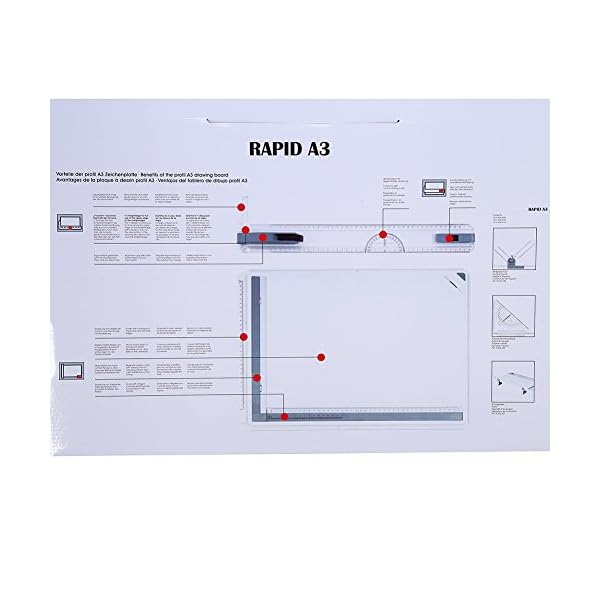 Yosoo A3 Drawing Board, Multi Function Drawing Board Drafting Table with Parallel Motion and Adjustable Angle - Image 9