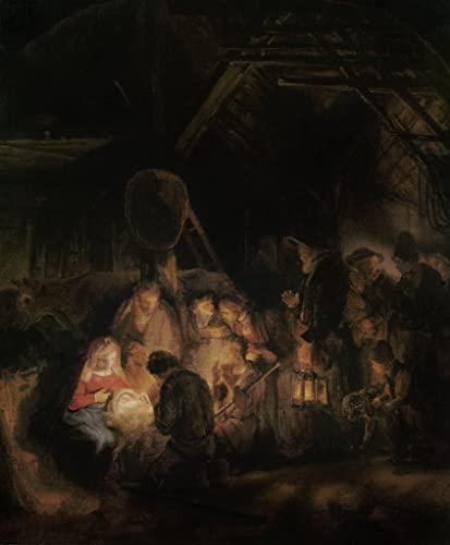 Poster Adoration des bergers Rembrandt 50x70 cm SERENDIPITP