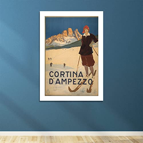 Poster Cortina d'Ampezzo encadré extra large sans reflets - 4