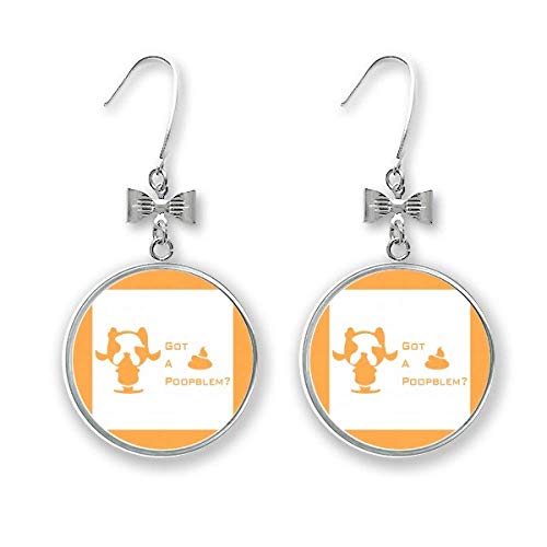 Preisvergleich Produktbild Fierce Boston Terrier Poop Problem Bogen Ohrringe Ohrhänger Ohrhänger Ohrhaken