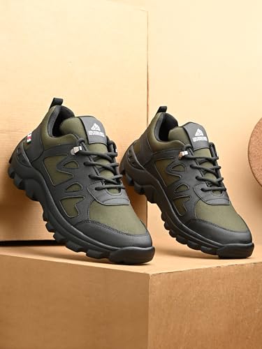 Image of Leo's Fitness Men's Water Resistant Outdoor Trekking Shoe, Lace-Up Trail Running Sports Sneakers, Hiking Shoes for Men