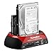 Tccmebius Hard Drive Docking Station, TCC-S862-US USB 2.0 to 2.5 3.5 Inch SATA IDE Dual Slots External Enclosure with All in 1 Card Reader and USB 2.0 Hub for 2.5
