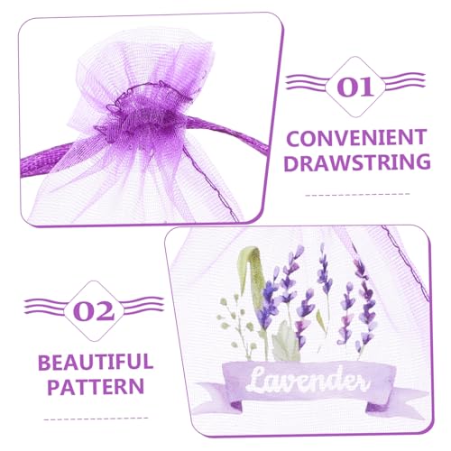 Bolsas de almacenamiento Happyyami 20 piezas lavanda miniatura 3