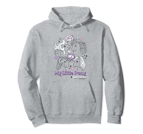 Hoodie My Little Pony vintage néon idéal pour vos sorties urbaines et soirées cocooning rétro