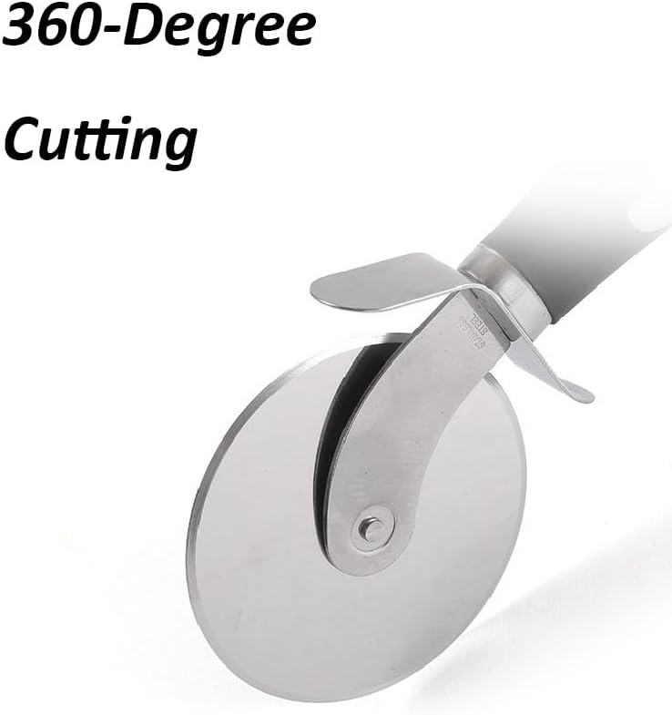 Pizza Wheel Cutter, Stainless Steel Pizza Cutter Pie Spatula with Sharp Blade for Cutting Pies, Pizza Slicer with Safety and Comfort Grip for Cutting Pizza and More