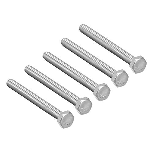 Image of 5 Pcs M6 Hex Bolt M6-1 x 65mm UNC Hex Head Screw Bolts A2-70(304) Stainless Steel Fully Threaded Hex Tap Bolts,Plain Finish,Fully Threaded (M6 x 65mm)