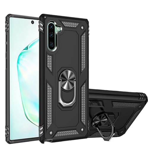 for Samsung Galaxy Note 10 Case, for Samsung Note 10 Dual Layer Protective Heavy Duty Armor Rugged [Military-Grade] Protective，Magnetic Kickstand Car Holder Phone Case Black