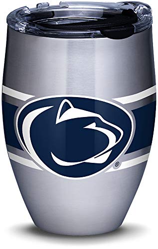 Tervis Triple Walled Penn State University Nittany Lions Insulated Tumbler Cup Keeps Drinks Cold & Hot, 12oz - Stainless Steel, Stripes