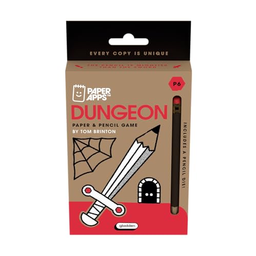 Lucky Duck Games Paper App Dungeon Game - Portable Pocket-Sized Dungeon Crawler Notebook Quick RPG Fun On-The-Go for Kids & Adults Ages 8+ 1+ Players 5-10 Min Playtime