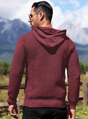 Image of HYPESTFIT Men's Hooded Sweatshirt, Regular Fit, Textured Fabric