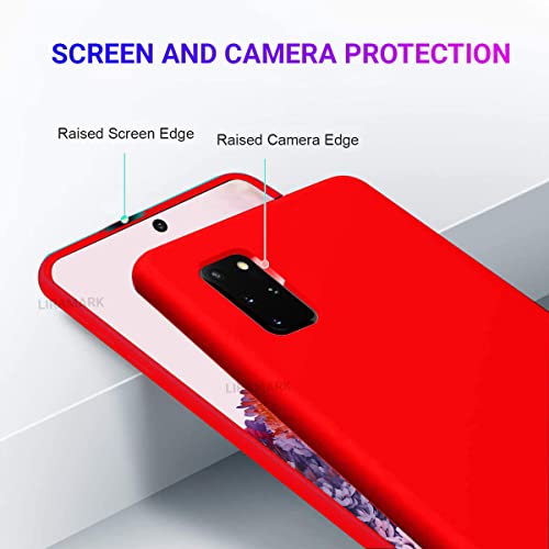 Image of LIRAMARK Liquid Silicone Soft Back Cover Case for Samsung Galaxy S20 Plus / S20 Plus 5G (Red)