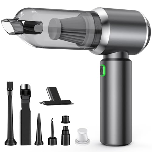 NVKHG Aspirador de Mano, Mini Aspirador Ligero portátil Recargable, Aspirador de Coche 3 en 1 con Motor sin escobillas, Aspirador sin Cable para Coche, para Uso en la Oficina, el hogar, la Cocina