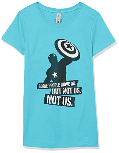 T-shirt fille Marvel Fighting Cap en coton col rond pour enfant