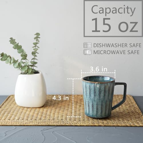 Set de 4 tazas de cerámica para café 15 oz miniatura 2