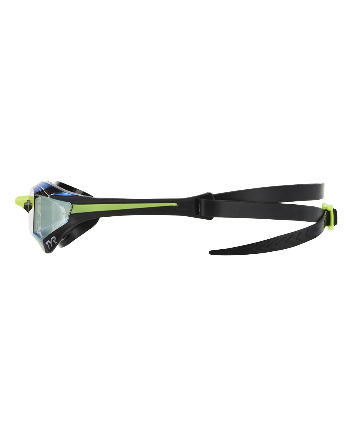 TYR Tracer x Elite Verspiegelte Schwimmbrille für Erwachsene, Schwarz/Limette, Einheitsgröße