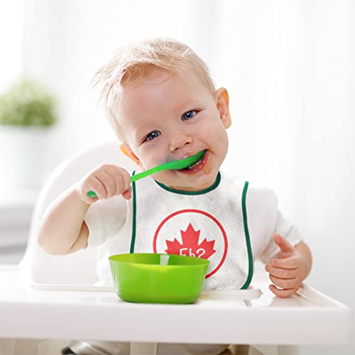 Toddler & Baby Bibs Burp Cloths Flag Red Canada Leave Eh Canadian Cotton Baby Items for Baby Girl & Boy White Red Design Only4