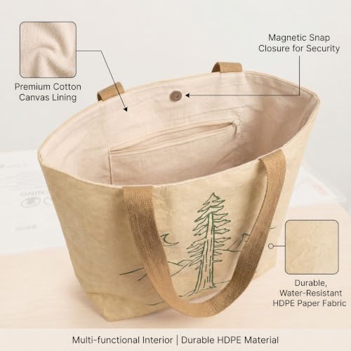 Bolsa Tote ligera de HDPE para mujer y hombre miniatura 2