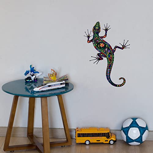 Lejoyply Lizard Wall Decals Peel And Stick, Removable Wall Stickers, Colourful Mandala Wall Art Murals, Cool And Cute Animal Wall Decorations For Living Room, Bedroom, Window, Office, School #TOP1
