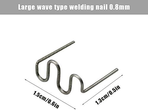 500PCS Welding Rods Hot Staple Wave Staples for Bumper Repair Welding Repair Machine,Plastic Hot Stapler Welding Stainless Steel for All Cars Wave Staples 0.8mm