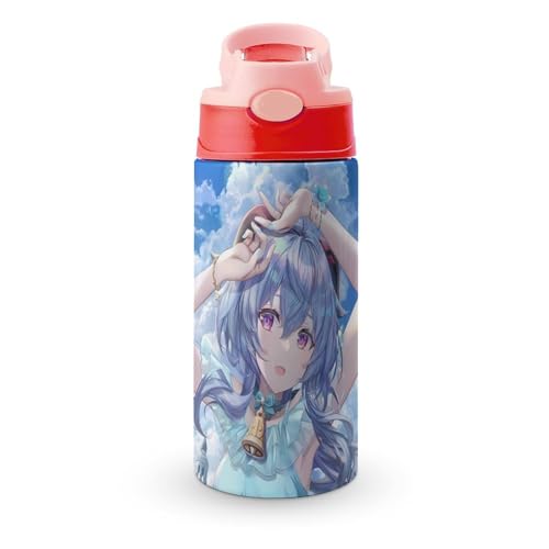 原神 甘雨 子供 水筒 ウォーターカップ 魔法瓶 スポーツボトル ポップアップ 漏れ防止 ステンレスボトル ティーカップ 保温 保冷 携帯便利 旅行 通勤 通学 大人 子供用 人気 プレゼント 350ml
