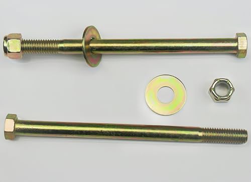 Image of 1 /2 inch x 7-1 /2 inch Hex Head Bolt by Color Galvanization with Nylon Lock nut and Large Size Washer Assortment Kit,Alloy Steel,Grade 5.(4pcs Pack)