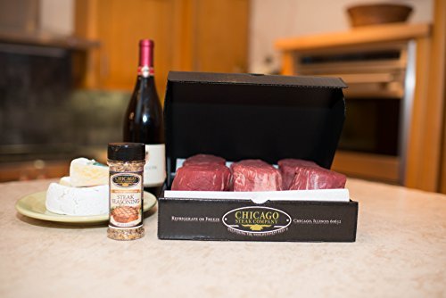 Chicago Steak Angus Steak Set - Have A Taste Of Prime Beef! – Gourmet Food Sampler – 8 Cuts/16 Burger Patties - Includes Filet Mignon Steaks, Sirloin, Ribeye, Flat Iron Steak, Marinated Chicken #TOP2