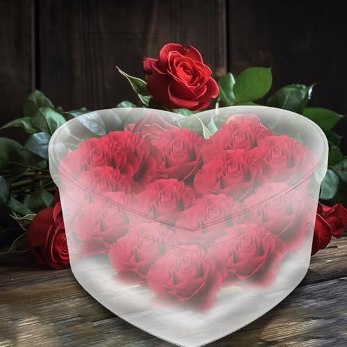 Boîte acrylique transparente cœur imperméable pour composition florale durable - 4