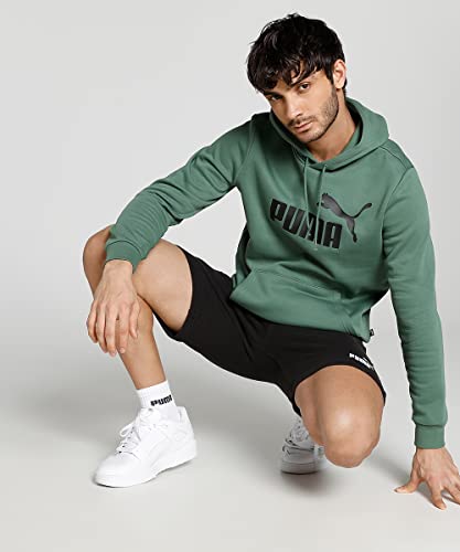 Image of Puma Cotton Men Ess Big Logo Hooded Neck Hoodie Fl (S) Mineral