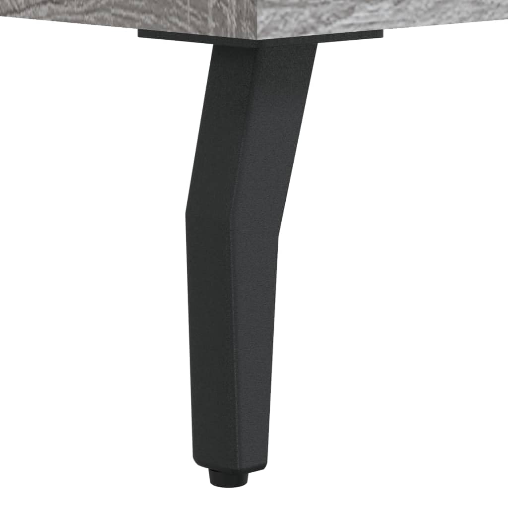 Szafka na buty Sonoma szara, 102 x 35 x 55 cm, materiał drewnopochodny z 2 szufladami i 4 półkami, rozwiązanie do przechowywania, styl przemysłowy, żelazne nogi, wytrzymała płyta siedziska