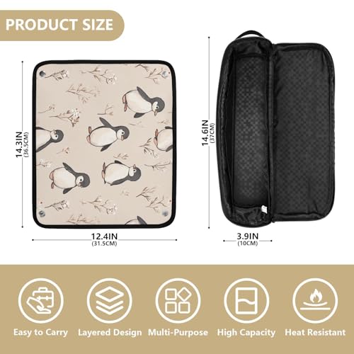 Bolsa de viaje Beige para plancha de cabello y herramientas calientes miniatura 4