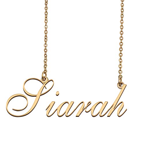 HUAN XUN Custom Made Delicate Any Name Necklace for Mother Siarah