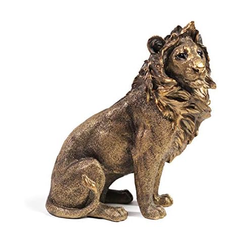 For Study Artwork Figurine decorative ornaments Sculptures Statue Ornaments Figurine American Animal Creative Handmade Resin Study Living Room Home Accessories Lion Elephant Bronze Small Ornaments @A Cover